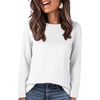 image:imageANRABESS Long Sleeve Shirts for Women Wrinkle Free Crew Neck Fall TopWhite