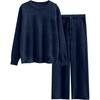 image:imageANRABESS Lounge Sets for Women Fuzzy Fleece Pajama SetDark Blue
