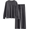 image:imageANRABESS Lounge Sets for Women Fuzzy Fleece Pajama SetDeep Gray