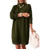 image:imageANRABESS Sweater Dress for Women Fall Oversized Mock Neck Long Sleeve DressArmy Green