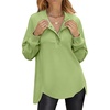 image:imageANRABESS Sweatshirt for Women Oversized Henley Tunic TopsGreen