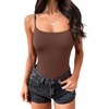 image:imageANRABESS Tank Tops for Women Summer Double Lined Sleeveless TopBrown