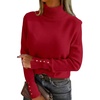 image:imageANRABESS Turtleneck Sweaters for Women Long Sleeve TopsRed