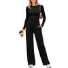 image:imageANRABESS Womens 2 Piece Lounge Sets 2026 Fall Trendy OutfitsBlack