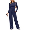 image:imageANRABESS Womens 2 Piece Lounge Sets 2026 Fall Trendy OutfitsNavy Blue