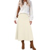 image:imageANRABESS Womens A Line High Waist Fall Midi SkirtBeige