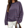 Purple Navy Blue Stripe