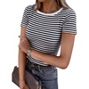 Navy White Striped
