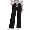 image:imageANRABESS Womens Wide Leg Jeans Drawstring Denim Pants with PocketsBlack