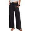 image:imageANRABESS Womens Wide Leg Palazzo Pants with PocketsBlack