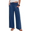 image:imageANRABESS Womens Wide Leg Palazzo Pants with PocketsBlue