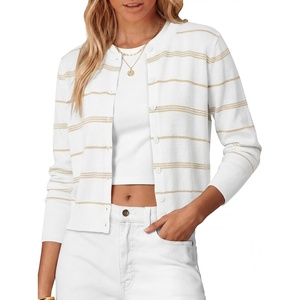 image:imageANRABESS Cardigan Sweaters for Women Button Up 2026 Fall OutfitsApricot White Stripe