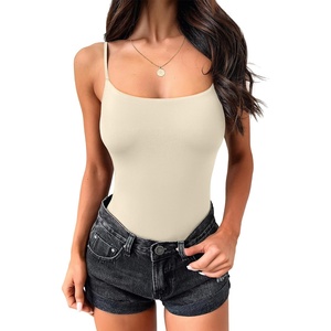 image:imageANRABESS Tank Tops for Women Summer Double Lined Sleeveless TopBeige