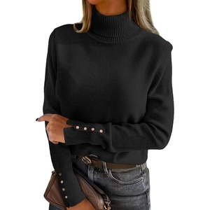 image:imageANRABESS Turtleneck Sweaters for Women Long Sleeve TopsBlack