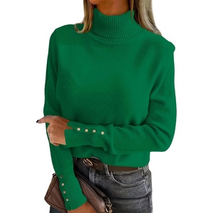 image:imageANRABESS Turtleneck Sweaters for Women Long Sleeve TopsGreen
