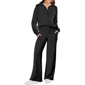 image:imageANRABESS Women 2 Piece Set Sweatsuits Lounge Fall OutfitsBlack