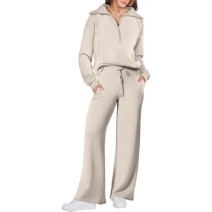 image:imageANRABESS Women 2 Piece Set Sweatsuits Lounge Fall OutfitsLight Khaki