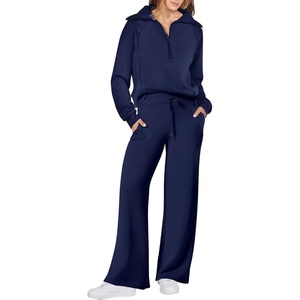 image:imageANRABESS Women 2 Piece Set Sweatsuits Lounge Fall OutfitsNavy Blue