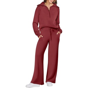 image:imageANRABESS Women 2 Piece Set Sweatsuits Lounge Fall OutfitsRed