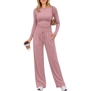 image:imageANRABESS Womens 2 Piece Lounge Sets 2026 Fall Trendy OutfitsPink