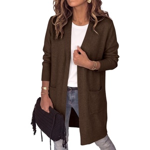 image:imageANRABESS Womens Lightweight Long Cardigan Sweaters 2026 Fall OutfitsCoffee