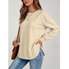 image:imageANRABESS Crewneck Sweatshirts for Women Long Sleeve ShirtsBeige
