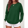 image:imageANRABESS Crewneck Sweatshirts for Women Long Sleeve ShirtsDeep Green
