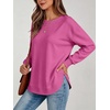 image:imageANRABESS Crewneck Sweatshirts for Women Long Sleeve ShirtsHot Pink