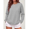image:imageANRABESS Crewneck Sweatshirts for Women Long Sleeve ShirtsLight Grey