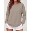 image:imageANRABESS Crewneck Sweatshirts for Women Long Sleeve ShirtsMocha