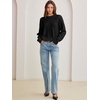 image:imageANRABESS Oversized Sweaters for Women Fall Wool Blend PulloverBlack