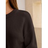 image:imageANRABESS Oversized Sweaters for Women Fall Wool Blend PulloverDark Brown