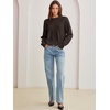 image:imageANRABESS Oversized Sweaters for Women Fall Wool Blend PulloverDark Brown