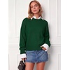 image:imageANRABESS Oversized Sweaters for Women Fall Wool Blend PulloverDark Green