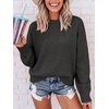 image:imageANRABESS Oversized Sweaters for Women Fall Wool Blend PulloverDark Grey