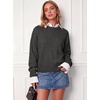 image:imageANRABESS Oversized Sweaters for Women Fall Wool Blend PulloverDark Grey