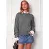 image:imageANRABESS Oversized Sweaters for Women Fall Wool Blend PulloverGrey