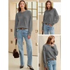 image:imageANRABESS Oversized Sweaters for Women Fall Wool Blend PulloverGrey
