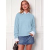 image:imageANRABESS Oversized Sweaters for Women Fall Wool Blend PulloverLight Blue