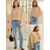image:imageANRABESS Oversized Sweaters for Women Fall Wool Blend PulloverLight Camel