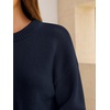 image:imageANRABESS Oversized Sweaters for Women Fall Wool Blend PulloverNavy Blue