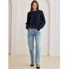 image:imageANRABESS Oversized Sweaters for Women Fall Wool Blend PulloverNavy Blue