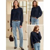 image:imageANRABESS Oversized Sweaters for Women Fall Wool Blend PulloverNavy Blue