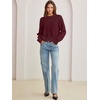 image:imageANRABESS Oversized Sweaters for Women Fall Wool Blend PulloverRed