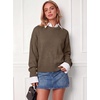 image:imageANRABESS Oversized Sweaters for Women Fall Wool Blend PulloverTaupe