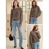 image:imageANRABESS Oversized Sweaters for Women Fall Wool Blend PulloverTaupe