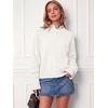 image:imageANRABESS Oversized Sweaters for Women Fall Wool Blend PulloverWhite