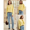 image:imageANRABESS Oversized Sweaters for Women Fall Wool Blend PulloverYellow