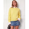image:imageANRABESS Oversized Sweaters for Women Fall Wool Blend PulloverYellow