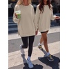 image:imageANRABESS Oversized Sweatshirt for Women Fleece Fall OutfitsLight Khaki
